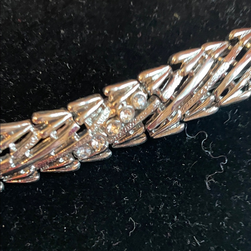 Vintage Trifari Crown 60s Silver tone  Chain Necklace - Picture 6 of 10